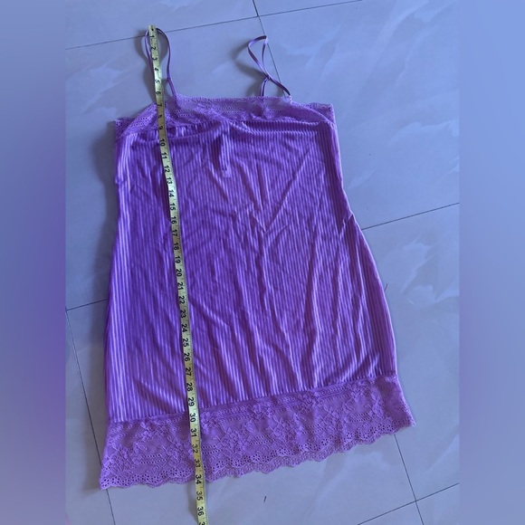 Adore Me Women’s Slip Purple Mulberry XL Jeanne Bodycon Slip New Lace Comfy - Picture 13 of 15